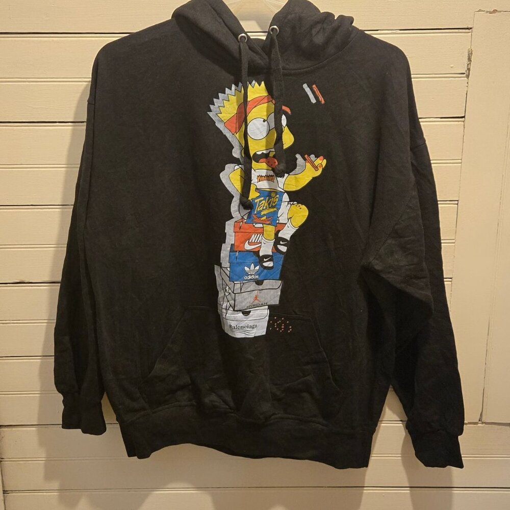 Bart Simpson Hoodie Jon Lauren Apparel Men's XL Black Takis Nike Adidas Jordan